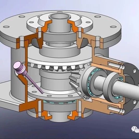 【差减变速器】spire gearbox螺旋齿轮箱剖切结构3D图纸 Solidworks设计