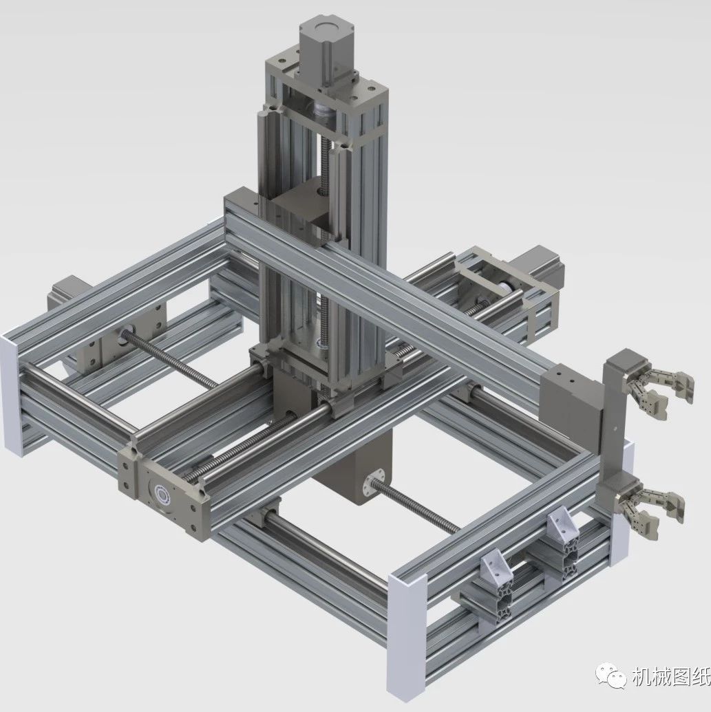 【工程机械】数控零件进给机械臂3D图纸 STEP格式