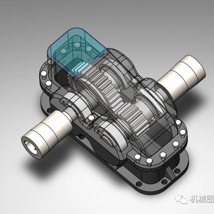 【差减变速器】PG 16 RAKOR一级圆柱减速齿轮箱3D图纸 Solidworks设计