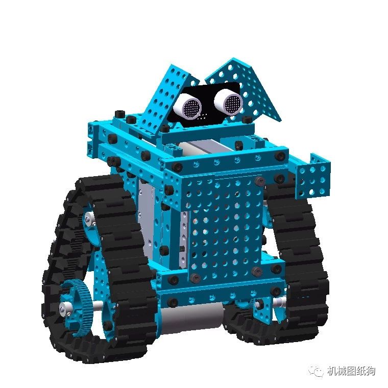 【机器人】Robot Wall三角履带玩具机器人3D图纸 STEP格式