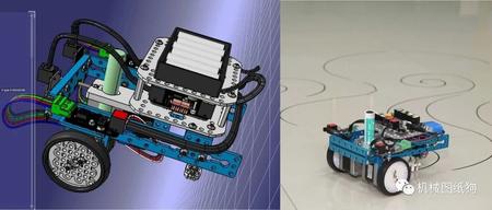 【机器人】mCar画图玩具小车机器人3D图纸 STEP格式