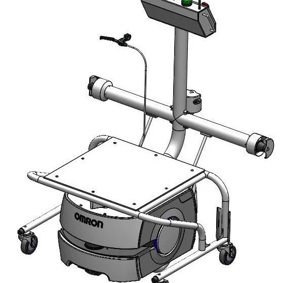 【机器人】Omron LD CartAGV移动机器人车及其载重平台3D图纸 x_t格式