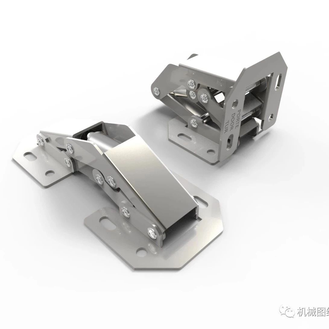 【工程机械】PORTE DOOR TUR铰链3D数模图纸 Solidworks设计 附STEP