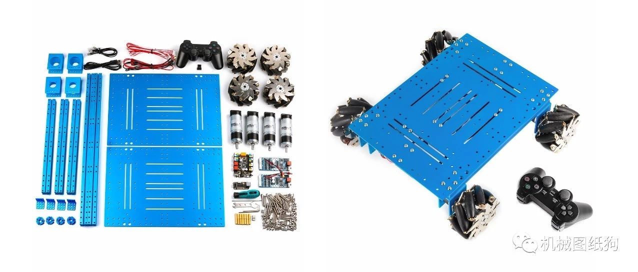 【机器人】Mecanum Wheel麦克纳姆轮平台小车结构3D图纸 STEP格式