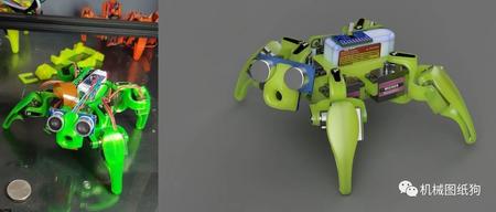 【3D打印】Todd the Quad四足玩具机器人3D打印图纸 Fusion 360 IGS 