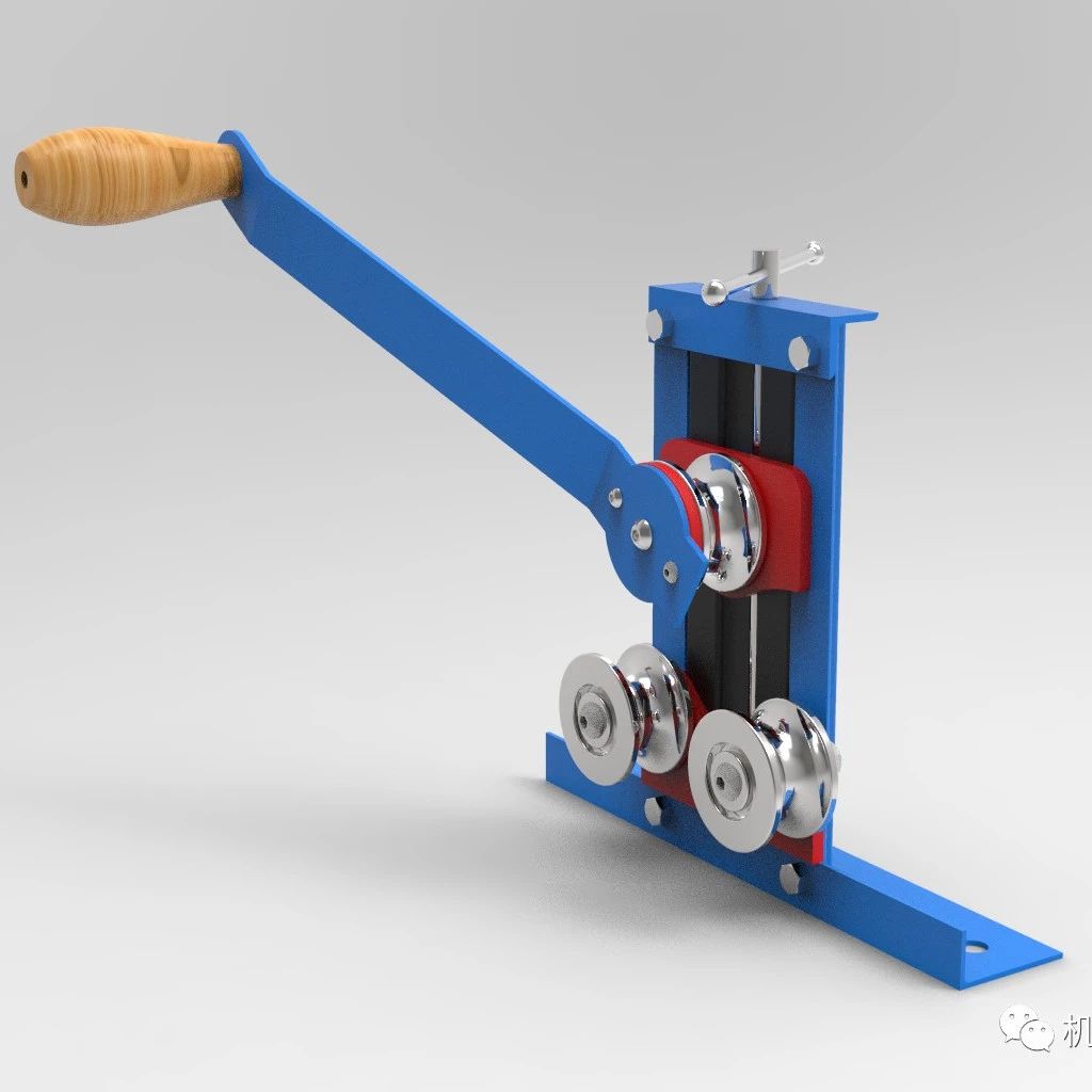 【工程机械】手动弯管机弯管器3D数模图纸 Solidworks设计 附bip格式