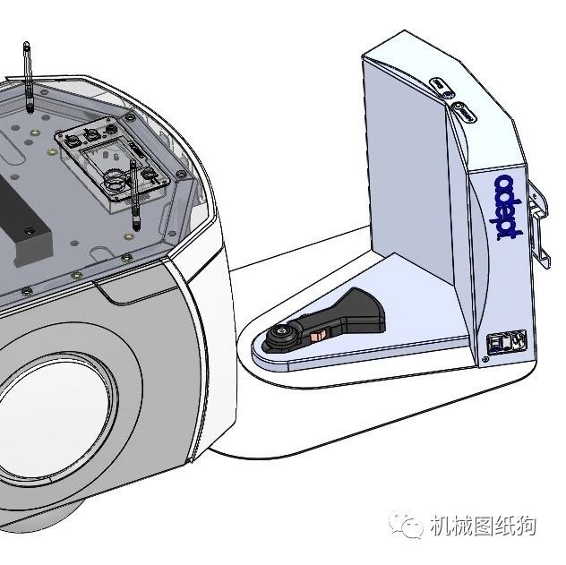 【工程机械】omron ld AGV小车充电站3D数模图纸 STEP格式
