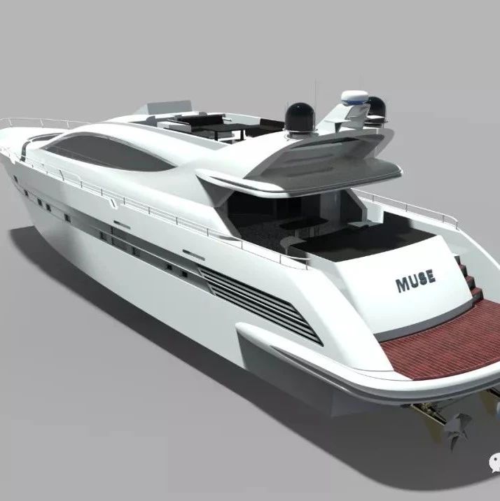 【海洋船舶】MUSE游艇快艇3D图纸 Solidworks设计 附igs step