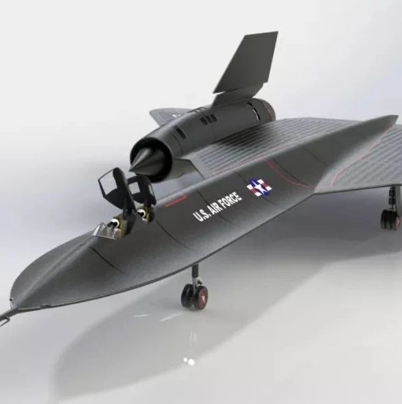 【飞行模型】洛克希德 SR-71 黑鸟侦察机战斗机3D数模图纸 Solidworks设计