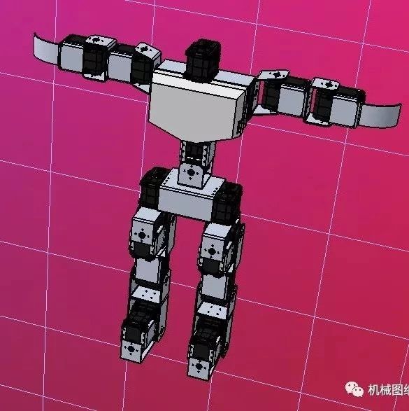 【机器人】scrapped robosavvy人形机器人结构3D图纸 IGS格式