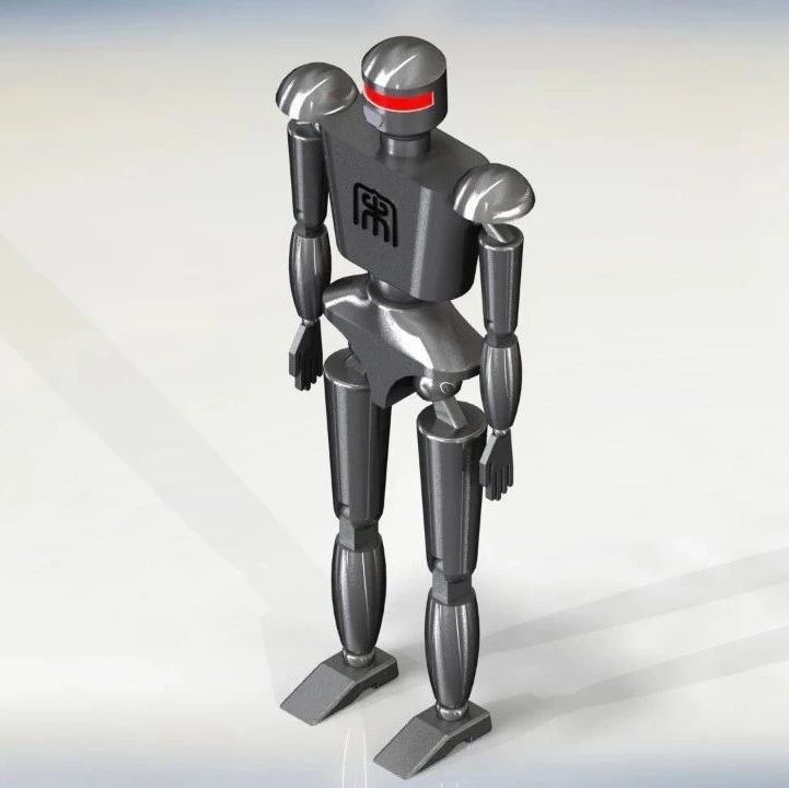 【机器人】Humanoid人形机器人简易造型3D图纸 Solidworks设计