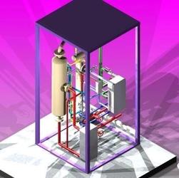 【工程机械】太阳能吸收式制冷机3D数模图纸 STP格式