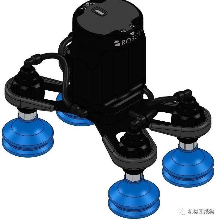 【机器人】Robotiq EPick Four电动真空夹爪3D数模图纸 STEP格式