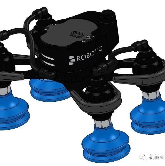 【机器人】Robotiq Airpick Four电动真空夹爪3D数模图纸 STEP格式