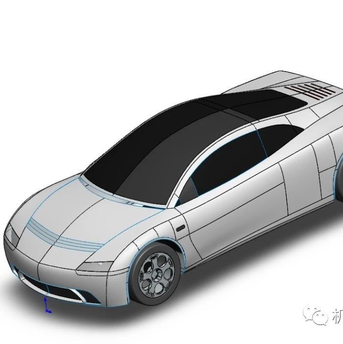 【汽车轿车】sport car运动跑车概念模型3D图纸 Solidworks设计