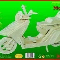 【其他车型】3MM Motoneta电动摩托车踏板车拼装模型激光切割图纸 dwg dxf cdr