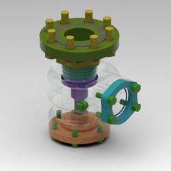 【泵缸阀杆】liquid valve液体阀模型3D图纸 UG设计