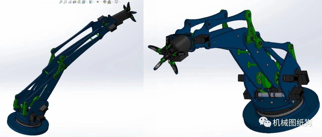 【机器人】低成本机械臂模型3D图纸 Solidworks设计 附STP IGS