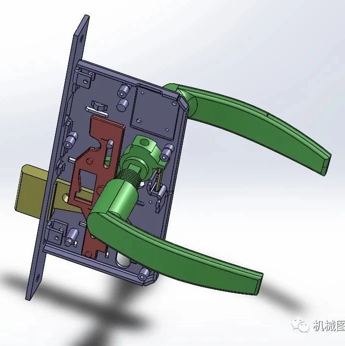 【工程机械】biometric拉手门锁内部结构3D图纸 Solidworks设计