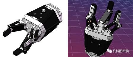 【机器人】三指DH-3机械臂末端执行器3D图纸 STEP格式