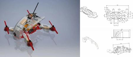 【飞行模型】FPV Racing四旋翼无人机3D图纸 INVENTOR设计 附平面工程图