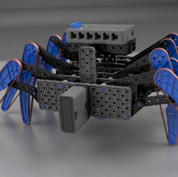 【精巧机构】Klann Krab多足爬行机器人玩具模型3D图纸 INVENTOR设计 附STP
