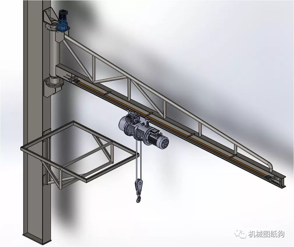 【工程机械】jibcrane臂式起重机吊机3D图纸 Solidworks设计 附STEP_SolidWorks仿真秀干货文章