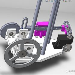 【工程机械】走“S”型无碳小车三维图纸 Solidworks设计