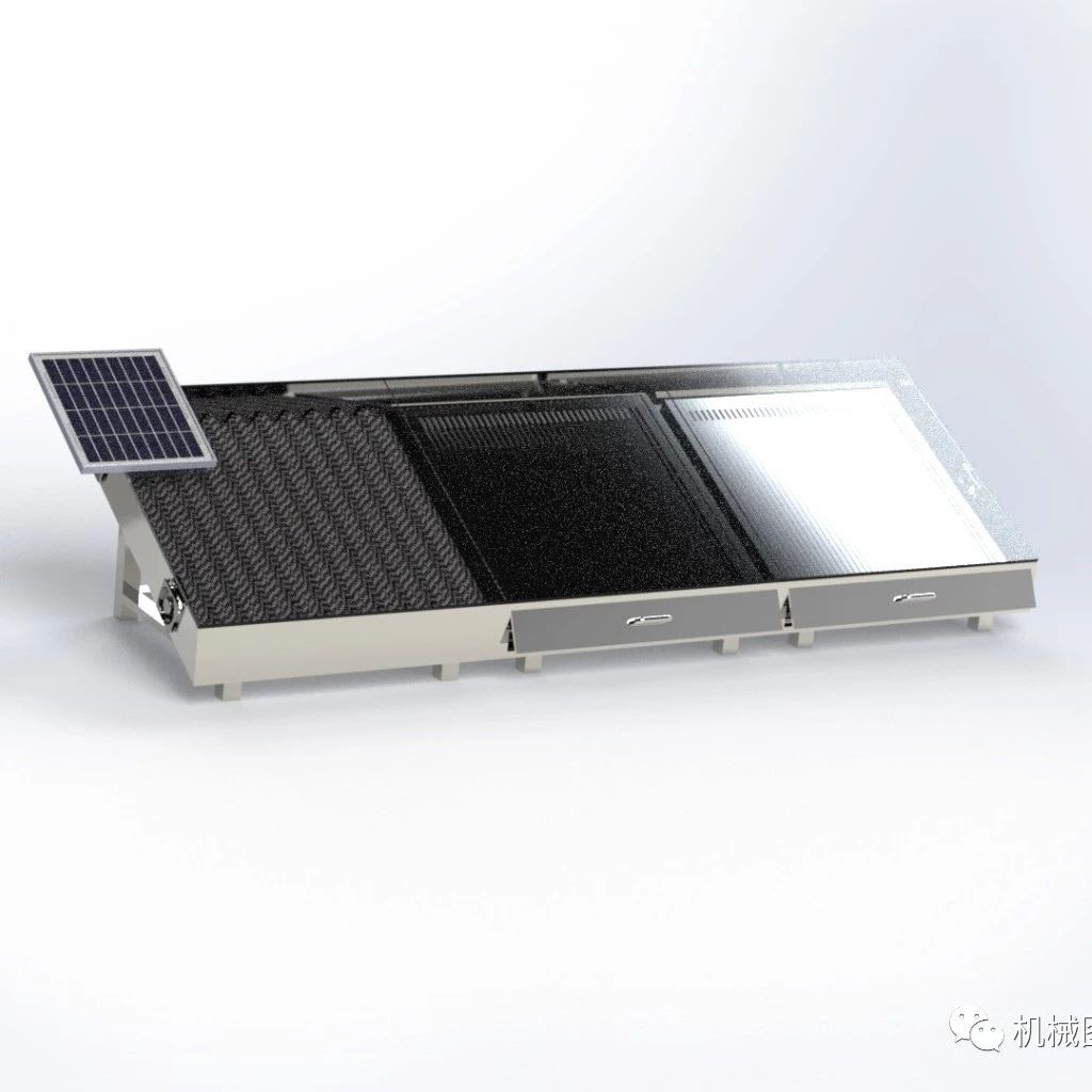 【工程机械】太阳能烘干机3D数模图纸 Solidworks设计 附STEP