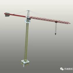 【工程机械】tower crane塔式起重机3D数模图纸 STEP格式
