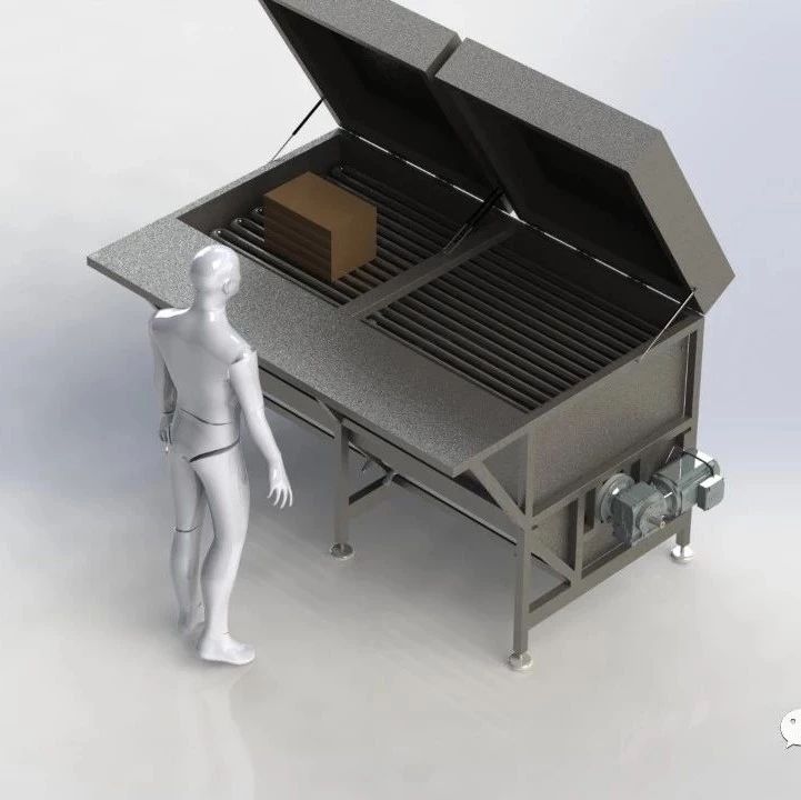 【非标数模】可可块熔化器3D数模图纸 STEP IGS格式