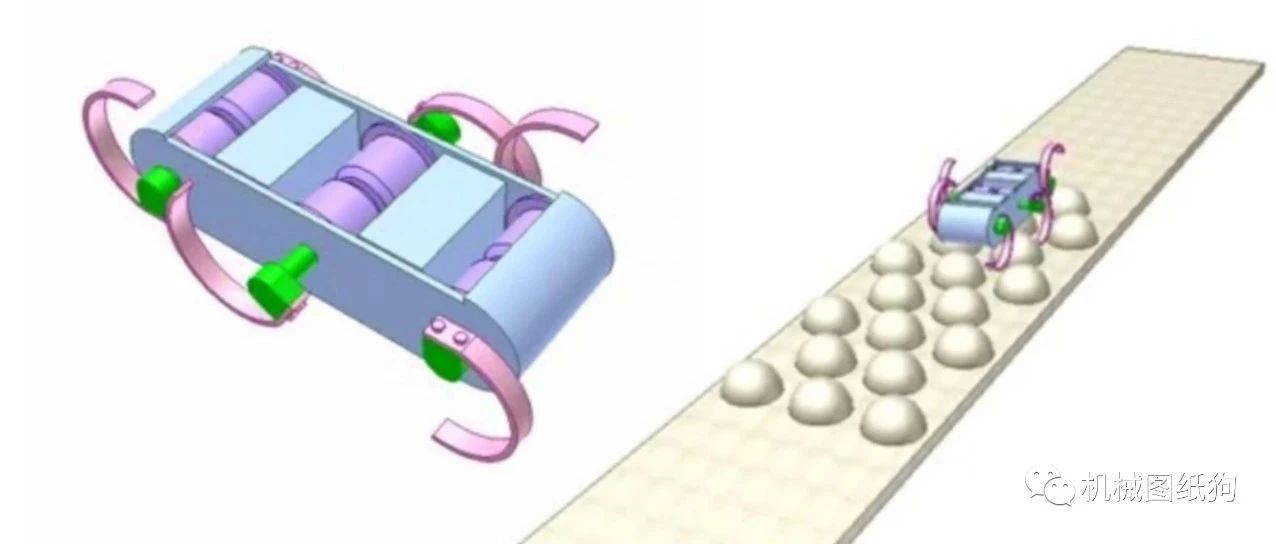 【机器人】仿RHex爬行机器人简易演示结构3D图纸 INVENTOR设计 附STEP