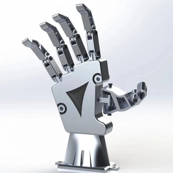 【机器人】yb2机械手掌简易结构3D图纸 Solidworks设计