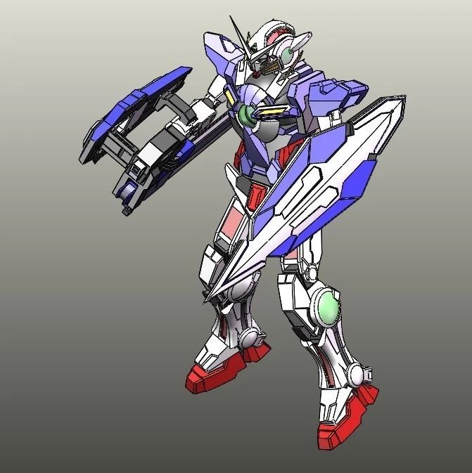 【机器人】能天使高达机器人3D图纸 Solidworks设计