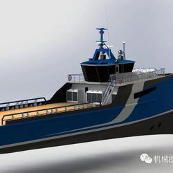 【海洋船舶】Fast Crew Supplier船舶简易模型3D图纸 Solidworks设计 