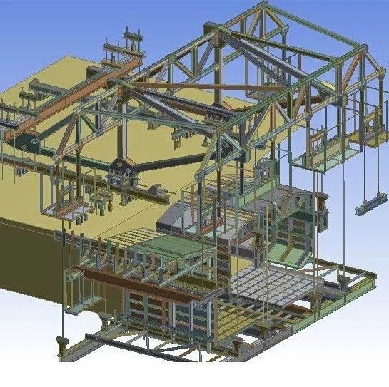 【工程机械】大桥施工菱形挂蓝3D图纸 AUTOCAD设计 dwg格式