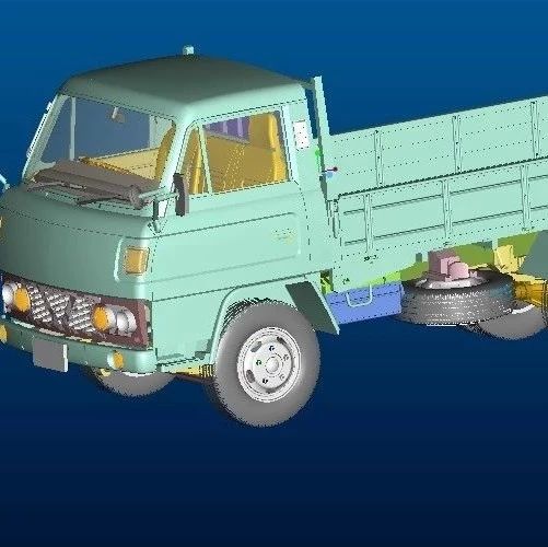 【其他车型】轻卡车模型3D图纸 IGS格式