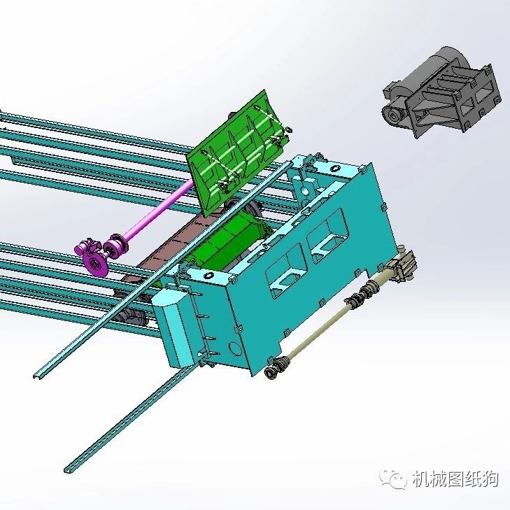 【工程机械】冷轧机出口飞剪爆炸图3D数模 x_t格式