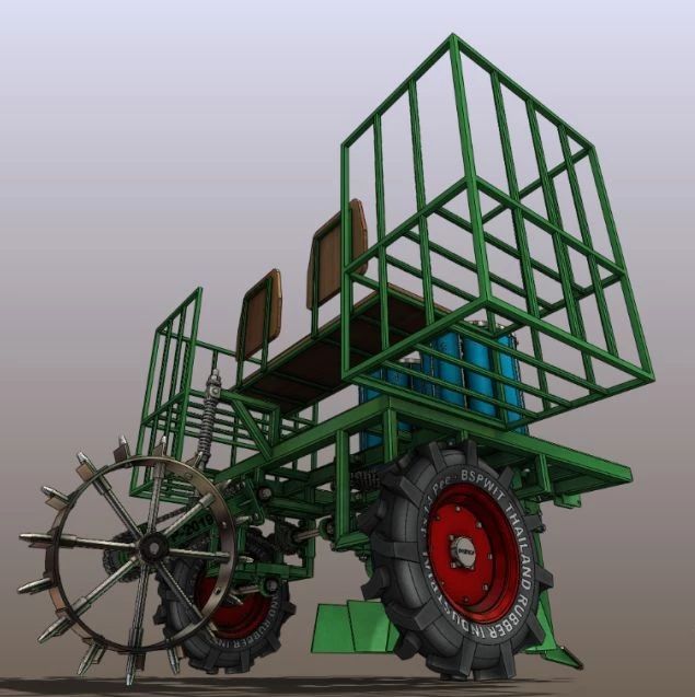 【农业机械】菠萝移栽机3D数模图纸 Solidworks设计 附STEP