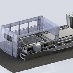 【工程机械】激光光纤CNC数控机床3D图纸 STEP格式