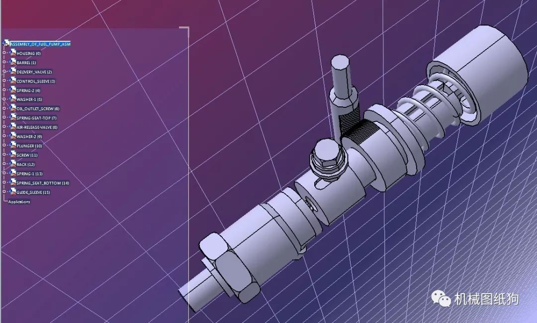 【泵缸阀杆】fuel pump燃油泵3D数模图纸 STP格式_SolidWorks仿真秀干货文章