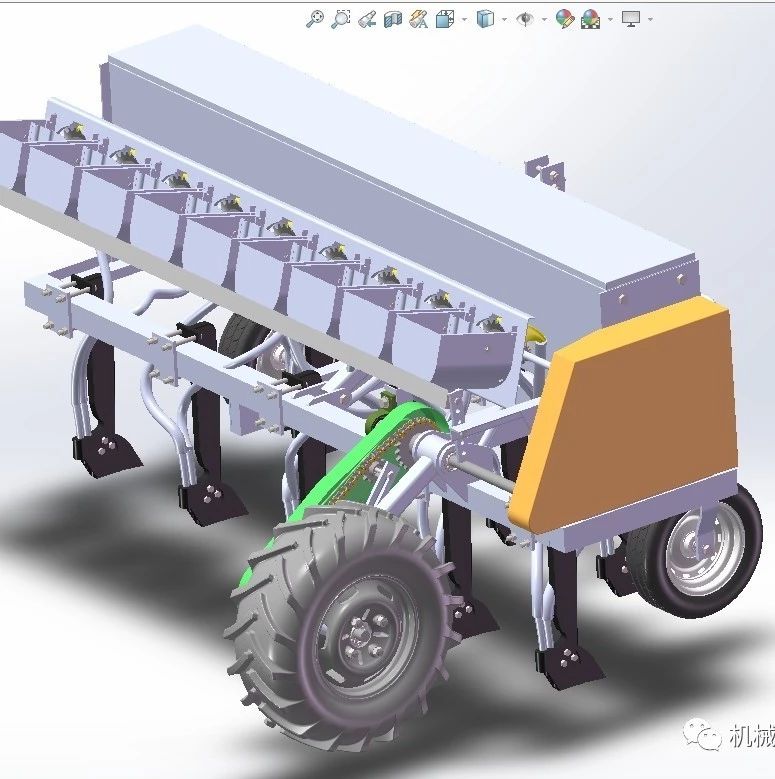 【农业机械】松土机结构3D图纸 x_t格式