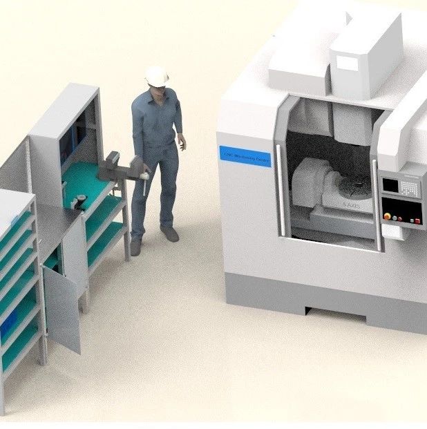 【工程机械】数控工作站简易模型3D图纸 STP格式