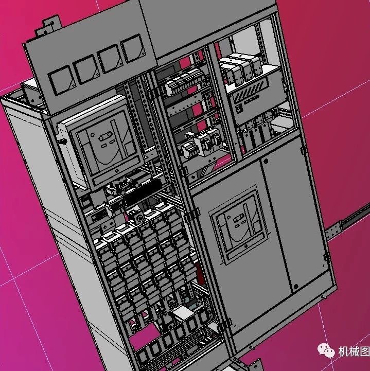 【工程机械】4千伏开关柜电柜模型3D图纸 IGS格式