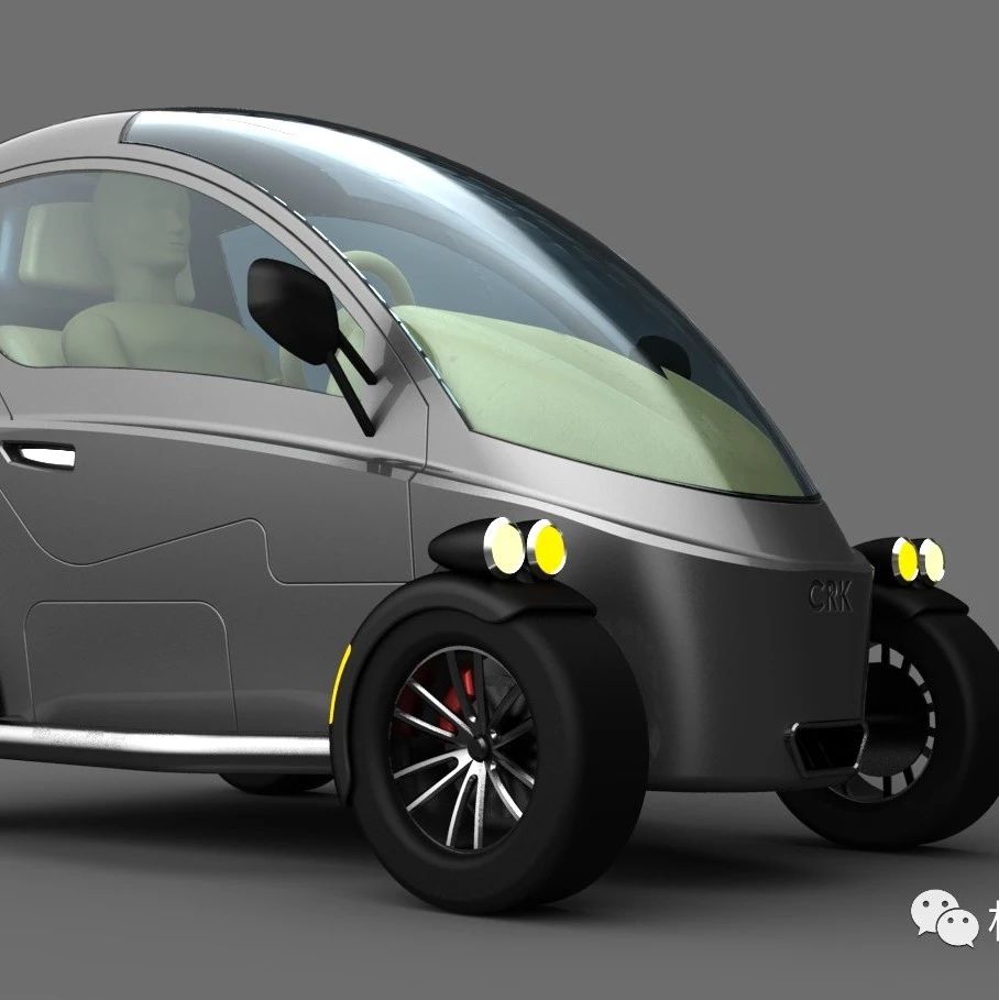 【汽车轿车】小型城市环保单座概念汽车3D图纸 SolidWorks2010设计 单个SLDPRT