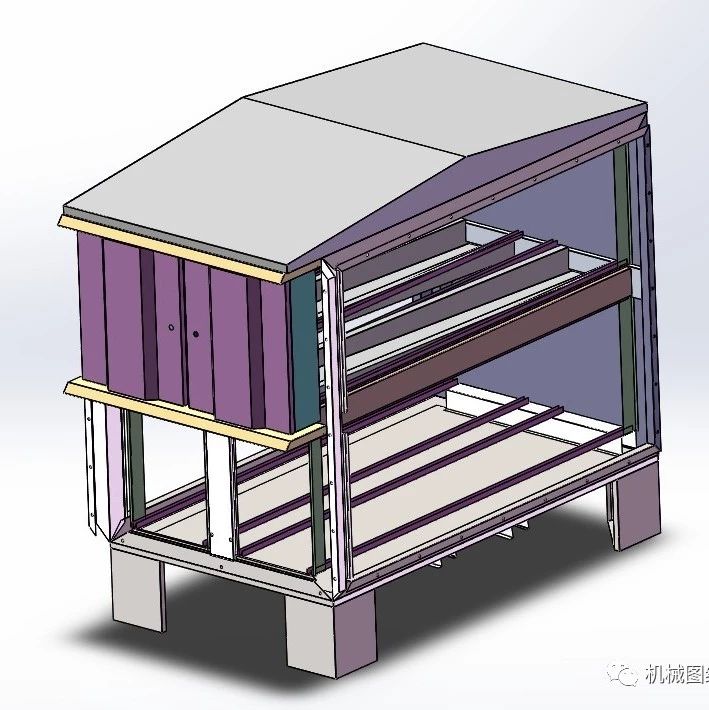 【工程机械】户外净化设备钣金结构3D图纸 Solidworks设计