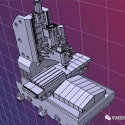 【工程机械】21-000小型加工中心3D图纸 STEP格式