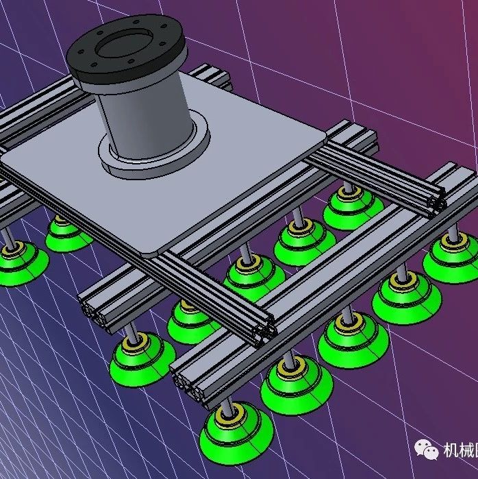 【工程机械】真空吸盘真空吊具结构3D图纸 IGS格式