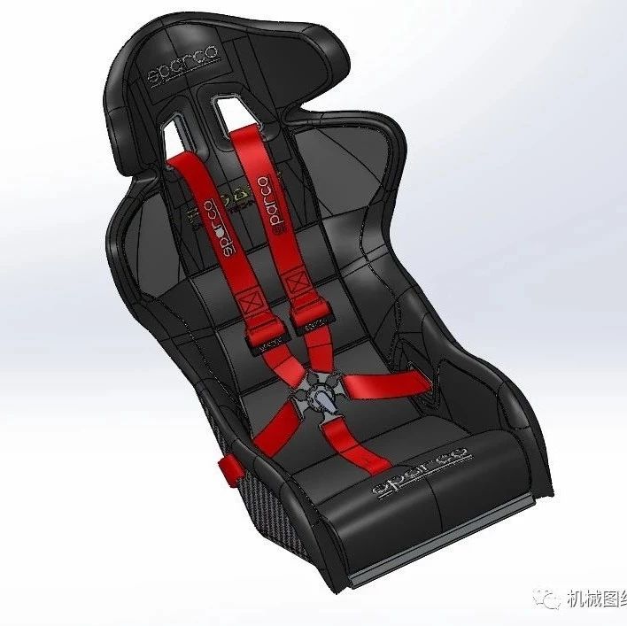 【工程机械】儿童安全座椅3D数模图纸 Solidworks设计