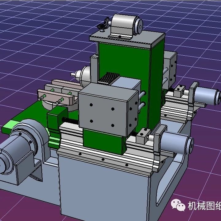 【工程机械】5轴加工中心结构3D图纸 STP格式